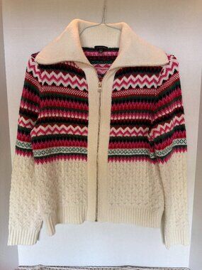 Talbots Women's Knit Zip Sweater Small  A-031